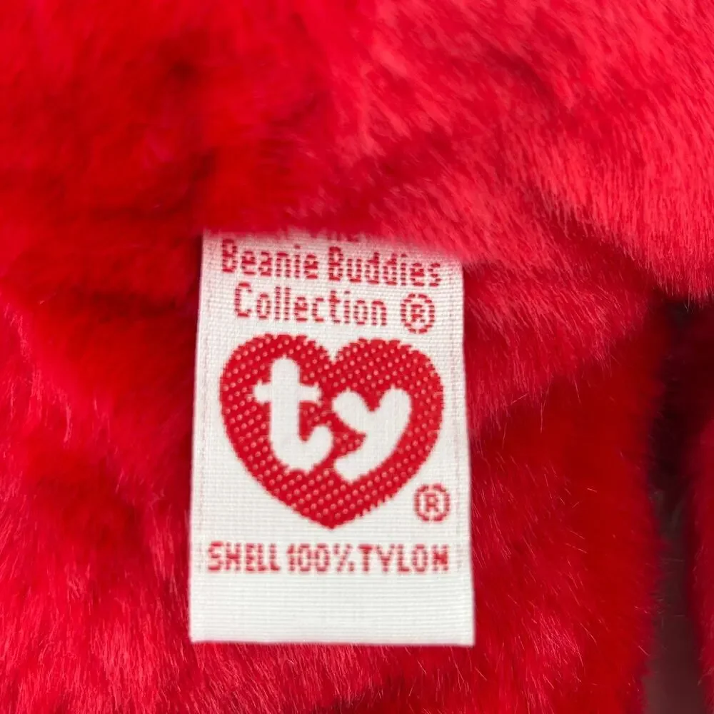 Ty Beanie Buddies America Teddy Bear Plush Red Flag 14 Inch‎ Vintage 2002